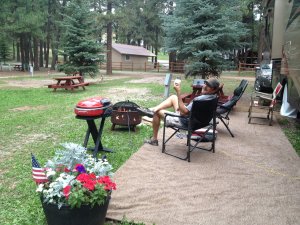 Loved kicking back at our campsite at Vallecito Lake