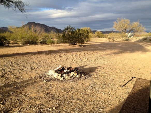 Our campsite at Snyder Hill BLM land near Tucson AZ